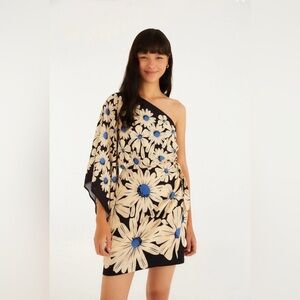 FARM Rio One Shoulder Dress Floral Size M
